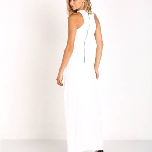 Revolve Lovers+Friends Eternity Expose Midriff Ivory Maxi Dress Asymmetric Hem S - Picture 4 of 12